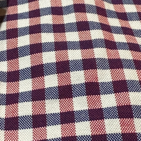 Banana Republic Long Sleeve ❤️🤍💙 micro check Button Down Oxford - Picture 8 of 9